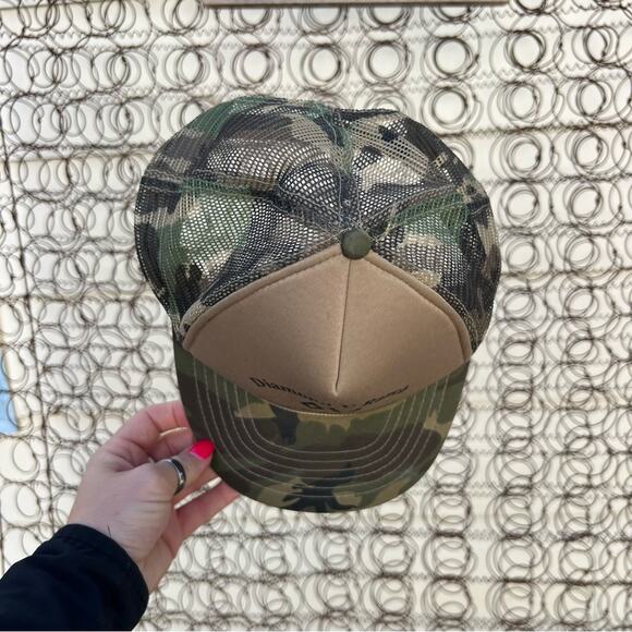 Vintage Diamond V Ranch Camo Trucker Hat - Picture 3 of 5